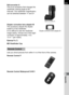 Page 325323
Appendix11 Ref-converter A
This is an accessory that changes the 
viewfinder viewing angle at 90° 
intervals. The viewfinder magnification 
can be switched between 1× and 2×.
Diopter correction lens adapter M
This accessory adjusts the diopter. 
Install it on the viewfinder.
If it is difficult to see the viewfinder 
image clearly, choose one of the eight 
correction of approximately –5 to 
+3 m
–1 (per meter).
Eyecup F
Q (*)
ME Viewfinder Cap
Lets you shoot pictures from within 4 m of the front of...