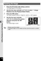 Page 136134
4Playing Back and Deleting Images
1Press the Q button after taking a picture.The image appears on the display.
2Use the four-way controller ( 2345) to select  s(Image 
Rotation) from the Playback Mode Palette.
3Press the  4 button.
The rotation selection screen (0°, Right 90°, Left 90°, or 180°) appears.
4Use the four-way controller 
(2345) to choose the rotation 
direction and press the  4 
button.
The rotated image is saved.
Rotating the Image
• Movies cannot be rotated.
• Protected images can be...