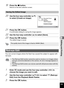 Page 155153
5Editing and Printing
19Press the 9 button.Returns to the item selection screen.
20Use the four-way controller ( 23) 
to select [Create an image].
21Press the  4 button.A confirmation dialog for saving the image appears.
22Use the four-way controller ( 2) to select [Save].
23Press the 4 button.The edited image is saved.
You can correct images where the flas h has caused the subject to appear with 
red eyes.
1Enter  Q mode and use the four-way controller ( 45) to 
choose the image you want to edit....