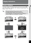 Page 2321
1Getting Started
Display Indications
The display changes in the following sequence each time you press the 4 
button: “Normal Display”, “Histogram + Info”, “Electronic Compass Display”, “Grid 
Display”, “No Info”, “LCD Off”.
Display in  A Mode
• All the camera buttons function as normal even when the LCD is off. Press 
the shutter release button to take pictures as normal.
• The display cannot be changed in some shooting modes.
• Only the RICOH WG-4 GPS can display the electronic compass. If you are...