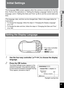 Page 4543
1Getting Started
Initial Settings
The [Language/ ] screen appears when the camera is turned on for the first 
time. Perform the operations in “Setting the Display Language” below to set the 
language, and in “Setting the Date and Time” (p.46) to set the current date and 
time.
1Use the four-way controller ( 2345) to choose the display 
language.
2Press the  4 button.
The [Initial Setting] screen appears in the 
selected language. If the desired settings 
for [Hometown] and [DST] (Daylight Saving...