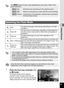 Page 8583
3Taking Pictures
1Press the four-way controller (4) 
in  A  mode.
The [Flash Mode] screen appears.
The flash mode changes each time the 
button is pressed. You can also change the 
setting using the four-way controller ( 23).
The 3  button function varies depending on the screen. Refer to the 
guide indications.
 Exit Exits the menu and returns to the original screen. Returns to the previous screen with the current settings.
  Cancel Cancels the current selection, exits the menu and returns  to the...