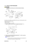 Page 74 
B230/B237/D042 1-42 SM 
1.11.2 INSTALLATION PROCEDURE 
 
ƒ  Unplug the main machine power cord before starting the following 
procedure.  
 
If this finisher will be installed on the B230/B 237/D042 copier, the following options must be 
installed before installing this finisher. 
- Bridge Unit (B227) 
- Paper Feed Unit (B800) or LCT (B801) 
1.  Unpack the finisher, and then remove the stopper [A] and tapes (
 x 1). 
 
2.  Install the front joint bracket [B], holder bracket [C] (
  x 2 - M4 x 14), and...