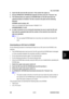 Page 799 
SM 5-411 B230/B237/D042 
Service 
Tables 
3.  Insert the SD card into SD card slot 3. Then switch the copier on. 
4.  Execute SP5824-001 (NVRAM Data Upload) and then press the “Execute” key 
5.  The following files are coped to an NVRAM folder on the SD card when the 
upload procedure is finished. The file is saved to the path and the following 
filename:  
NVRAM¥.NV 
Here is an example with Serial Number “K5000017114”: 
NVRAM¥K5000017114.NV  
6.  In order to prevent an error during the download, be...