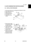 Page 93  
SM 1-61 B230/B237/D042 
Installation 
1.18 ANTI-CONDENSATION HEATER (SCANNER) 
1.18.1 INSTALLATION PROCEDURE 
 
1.  Rear cover (see Rear Cover in the Replacement and Adjustment section) 
2.  Open the ARDF or platen cover. 
3.  Glass cover [A] (
x 4) 
4.  ARDF exposure glass [B]   
5.  Rear scale [C] (
 x 3) 
6.  Exposure glass with left 
scale [D] 
 
 
 
 
 
 
 
7.  Move the scanner carriage  to the right side by rotating 
the scanner motor [E]. 
8.  Install the heater [F] in the 
scanner unit (
  x...