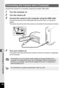 Page 194192
7Connecting to a Computer
Connect the camera to a computer using the provided USB cable.
1Turn the computer on.
2Turn the camera off.
3Connect the camera to the computer using the USB cable.
Connect the terminal of the USB cable with the arrow mark   facing the 
battery.
The power lamp blinks when the camera is connected to the computer correctly.
4Turn your camera on.The power lamp stops blinking and remains lit when the camera is recognized 
by the computer. 
Connecting the Camera and a Computer
If...