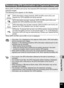 Page 203201
8Using the GPS
When [GPS On/Off] is set to [On], the received GPS information is recorded onto 
captured images.
The following icons appear on the display.
Recording GPS Information on Captured Images
(White)GPS information is being received. [GPS On/Off] is set to [On], and 
signals from GPS satellites are being received.
GPS information has been received. [GPS On/Off] is set to [On], and 
signals from GPS satellites have been received.
(Red) GPS information has not been received. [GPS On/Off] is...