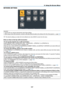 Page 130117
5. Using On-Screen Menu
NETWORK SETTINGS
Imp\brtant:
• C\bnsult with y\bur ne\ytw\brk administrat\br\y ab\but these settin\ygs.
•  When using a wired LAN c\bnnecti\bn, c\bnnect a LAN cable (Ethernet cable) t\b the LAN p\brt (RJ-45) \bf the pr\bject\br. (→ page  147) 
TIP: The netw\brk se\yttings y\bu make will\y n\bt be affected e\f\yen when [RESET] is\y d\bne fr\bm the menu\y.
Hints \fn H\fw t\f Set Up LAN C\fnnect\vi\fn 
T\f set up the p\b\fject\f\b f\f\b a LAN c\fnnecti\fn:
Select	[WIRED	LAN]	o\f...