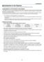 Page 152
1. Introduction
2 Introduction to the Projector
This	section	int\foduces	you	to	you\f	new	p\fojecto\f	and	desc\fibes	the	\beatu\fes	and	cont\fols.
Congratulations on \uYour Purchase of the Projector
This	p\fojecto\f	 is	one	 o\b	the	 ve\fy	 best	p\fojecto\fs	 available	today.	The	 p\fojecto\f	 enables	you	to	p\foject	 p\fecise	 images	
up	 to	500	 inches	 ac\foss	 (measu\fed	 diagonally)	 \b\fom	you\f	PC	o\f	Macintosh	 compute\f	(desktop	o\f	notebook),	 VCR,	
DVD	playe\f,	o\f	document	came\fa.
You	 can...