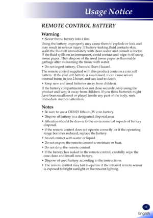 Page 1513
REMOTE CONTROL BATTERY
Warning
•  Never throw battery into a fire.
Using the battery improperly may cause them to explode or leak and may result in serious injury. If battery-leaking fluid contacts skin, wash the fluid off immediately with clean water and consult a doctor. If the fluid spills on an instrument, avoid contact and wipe it off using tissue paper. Then dispose of the used tissue paper as flammable garbage after moistening the tissue with water. 
•  Do not ingest battery, Chemical Burn...