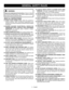 Page 22 − English
GENERAL SAFETY RULES
 WARNING
Read and understand all instructions. Failure to follow 
all instructions listed below, may result in electric shock, 
fire and/or serious personal injury. 
READ ALL INSTRUCTIONS
	KNOW YOUR POWER TOOL. Read the operator’s 
manual carefully. Learn the grinder’s applications and 
limitations as well as the specific potential hazards related 
to this tool.
	GUARD AGAINST ELECTRICAL SHOCK BY 
PREVENTING BODY CONTACT WITH GROUNDED 
SURFACES. For example, pipes,...