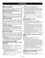 Page 3111 — Français
AVERTISSEMENT :
Utiliser exclusivement des pièces d’origine pour les 
réparations. L’usage de toute autre pièce pourrait créer une 
situation dangereuse ou endommager l’outil.
AVERTISSEMENT :
Toujours porter des lunettes de sécurité munies d’écrans 
latéraux lors de l’utilisation d’outils. Si une opération 
dégage de la poussière, porter également un masque  anti-
poussière.
AVERTISSEMENT :
Avant d’inspecter, nettoyer ou entretenir l’équipement, 
couper le moteur, attendre que toutes les...