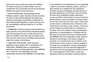 Page 167162 EULA) and you may not retain any copies of the Software. 
The transfer may not be an indirect transfer, such as a 
consignment. Prior to the transfer, the end user receiving the 
Software must agree to all the EULA terms.
7. EXPORT RESTRICTIONS. You acknowledge that the 
Software is subject to export restrictions of various countries. 
You agree to comply with all applicable international and 
national laws that apply to the Software, including the U.S. 
Export Administration Regulations, as well as...