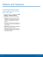 Page 8579Motions and Gestures
Control certain device actions 
by touching the screen with the 
palm of your hand.
1. From a Home screen, tap  Apps >  Settings 
> DEVICE tab > Motions and gestures.
2.  Tap ON/OFF to enable each of the following:
• Direct call: Call the contact whose call log, 
message, or contact details are currently on 
the screen by bringing the device close to 
your ear.
• Smart alert: Set the device to vibrate when 
you pick it up to notify you about missed calls 
and messages.
• Mute: Mute...