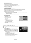 Page 43
English - 4

Playing	the	selected	movie	files
1.	Press the ◄ or ► button to select the desired movie file in the movie list.
2.	Press the yellow button. Repeat the above operation to select multiple movie files.
The cmark appears to the left of the selected movie file. 
3.	Press the ∂ (Play)/ENTERE button. 
Only the selected file is played.
Playing movie continuously
If you exit playing movie, playing it continuously later is possible.
With “Play continuously” function, you can watch movie without...