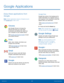 Page 3328Google Applications
Enjoy these applications from 
Google.
Note: Certain applications require a Google account. 
Visit google.com to learn more.
Chrome
Use Google Chrome to browse the 
Internet and bring your open tabs, 
bookmarks and address bar data from 
your computer to your mobile device.
Visit google.com/chrome/mobile to learn 
more about Chrome
™.
Drive
Open, view, rename, and share your 
Google Docs and files.
Visit drive.google.com to learn more 
about Google Drive
™.
Gmail
Send and receive...