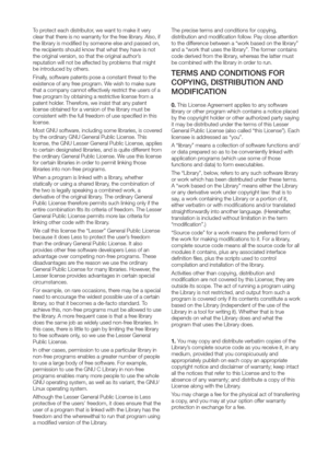 Page 113T
clear that ther
the library is modified by someone else and passed on,
the r
the original version, so that the original author