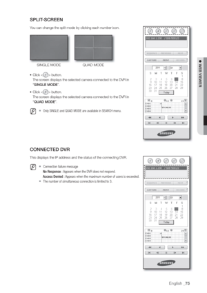 Page 75English _75
 WEB VIEWER
SPLIT
Y
• Click <
> button.
The scr
