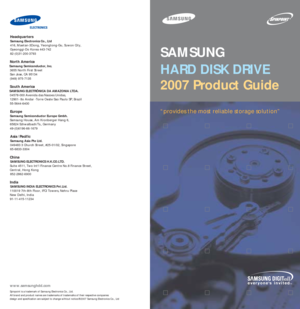 Page 1Headquarters Samsung Electronics Co., Ltd 
416, Maetan-3Dong, Yeongtong-Gu, Suwon City, 
Gyeonggi-Do Korea 443-742 
82-(0)31-200-3793 North AmericaSamsung Semiconductor, Inc. 
3655 North First Street 
San Jose, CA 95134
(949) 975-7135 South AmericaSAMSUNG ELECTRÔNICA DA AMAZONIA LTDA.
04578-000 Avenida das Nacoes Unidas, 
12901- 8o Andar -Torre Oeste Sao Paulo SP, Brazil
55-5644-6400 EuropeSamsung Semiconductor Europe Gmbh. 
Samsung House, Am Kronberger Hang 6, 
65824 Schwalbach/Ts., Germany...