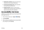 Page 168Settings162
• Notification reminder: Beep at set intervals to 
remind you of any unread notifications.
• Answering and ending calls : Select shortcuts 
for answering and ending calls.
• Single tap mode : Dismiss or snooze alarms, 
calendar events, and timer alerts, and answer or 
reject incoming calls with a single tap.
Accessibility Services
Additional accessibility apps may be downloaded from 
the Google Play store.
1. From a Home screen, tap  Apps >  Settings .
2. Tap Accessibility .
3. Other...