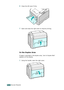 Page 182SOLVING PROBLEMS7.14
6Close the left cover firmly.
7Open and close the right cover to resume printing.
In the Duplex Area
If paper is jammed in the duplex area, ‘Jam In Duplex Path’ 
appears on the display.
1Using the handle, open the right cover.
qownlo#ded2(rom2Q#nu#lsKrinterIcom2Q#nu#ls 