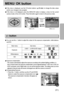 Page 3131
MENU/ OK button 
If the menu is displayed, use the 5-Function buttons (///) to change the data values
and for your changes to be accepted.
If the menu is not displayed, press the MENU/OK button to display a menu for the current
camera mode on the LCD monitor. Press the button again to return to the previous state.
Exposure compensation 
: 
This camera automatically adjusts the exposure according to the ambient lighting conditions. In
Auto or Myset mode, the exposure compensation can be adjusted...