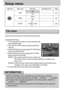 Page 5656
Setup menu
This function allows the user to select the file naming format.
Assigning File Names
1. In any mode with the exception of Voice Recording mode,
press the MENU button.
2. Press the LEFT/ RIGHT button and select the [SETUP]
menu tab.
3. Select the [FILE] menu by pressing the UP/ DOWN button
and press the RIGHT button.
4. Select a desired sub menu by pressing the UP/ DOWN
button and press the OK button.
[RESET] : After using the reset function, the next file name
will be set from 0001 even...