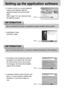 Page 7676
Setting up the application software
If you select [Exit] at the step 3, the application program installation will be cancelled.
INFORMATION 
If you select [Cancel] at step 4, a window for installing PhotoImpression will be displayed.
INFORMATION 
3. A window for which you can select application
software will be displayed. Select the
application program and click the [Install]
button. 
Refer to page.74 for more information about
the application program.
4. Install Digimax Viewer. 
Click [Next >]...