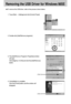 Page 120120
Removing the USB Driver for Windows 98SE
To remove the USB driver, refer to the process shown below.
1. Trace [Start Settings] and click [Control Panel].
[Click !]
4. Uninstallation is complete. 
Click the [Finish] button and the window will
disappear. 2. Double-click [Add/Remove programs].
3. The [Add/Remove Programs Properties] window
will open. 
Click [Digimax U-CA5] and click the [Add/Remove]
button.
[Click !]
Downloaded From camera-usermanual.com Samsung Manuals 