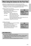 Page 2121
When Using the Camera for the First Time
Charge the rechargeable battery fully before using the camera for the first time. 
If the camera is turned on for the first time, a menu will be displayed to set date, time and
language in the LCD monitor. This menu will not be displayed after setting up the date, time
and language. Set up the date, time and language before using this camera. 
Setting up the date, time and date type
1. Select the [D & Time] menu by pressing the UP/DOWN
button and press the...