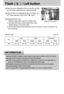 Page 3232
Flash (     ) / Left button
[ Selecting the Auto flash ]
Flash range (Unit : m)
When the menu is displayed on the LCD monitor, pressing
the LEFT button makes the cursor shift to the left tab.
When the menu is not displayed on the LCD monitor, the
LEFT button operates as the FLASH (        ) button.
Selecting the flash mode
1. Slide the mode switch to the STILL IMAGE mode.
2. Press the Flash button until the desired flash mode
indicator displays on the LCD monitor. 
3. A flash mode indicator will be...