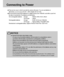 Page 1818
Connecting to Power
NOTICE
Important information about battery usage
- It is easy to buy the alkaline batteries, but the duration for using batteries varies in
accordance with the battery manufacturers or photography conditions.
- Please remove the batteries if the camera will not be used for long periods.
Batteries can lose power over time and are prone to leaking if kept inside the camera.
- We recommend high capacity ALKALINE batteries as manganese batteries cannot deliver
sufficient power.
- Low...