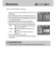 Page 5858
Sharpness
You can select the sharpness of still image.
1. Rotate the mode dial to the RECORDING mode and press the
MENU button.
2. 
Press the DOWN button and the cursor will be shifted to the main menu.
3. Select the [SHOOTING] menu by pressing the UP/DOWN button.
4. Press the DOWN button on the [SHOOTING] menu and the next
menu page will be displayed.
5. 
Select the [SHARP] menu by pressing the UP/DOWN button.
6. Press the RIGHT button and the cursor will shift to the [SHARP] sub menu.
7. Select the...