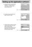 Page 102102
Setting up the application software
12. A destination selection window will open.
Click [Next >]. To copy to the files to
another folder, click [Browse...] and
choose a folder you want.
[Click!]
13. The [Select Components] window will
appear. Click [Next >] button.
[Click!]
14. A window will open, asking you to choose
a folder to which program icons will be
added. Click [Next >] button. 
If you want to add the program icons to a
different folder, choose another folder,
and then click [Next >]...