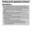 Page 104104
Setting up the application software
If you have installed the camera driver, [Found New Hardware Wizard] may not open.
On a Windows 98 or 98 SE system, the Found New Hardware Wizard dialog box opens
and a window asking you to select a driver file may appear. In this case, specify Digimax
V5 V5000 Driver in the CD supplied. (for Windows 98 and 98 SE).
When connecting the camera to your PC, it is recommended that you use an AC power
adapter.
Before connecting the camera to the PC, You should first...