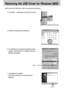 Page 108108
Removing the USB Driver for Windows 98SE
To remove the USB driver, refer to the process shown below.
1. Trace [Start Settings] and click [Control Panel].
[Click !]
4. Uninstallation is complete. 
Click the [Finish] button and the window will
disappear.
[Click !]
2. Double-click [Add/Remove programs].
3. The [Add/Remove Programs Properties] window
will open. Click [Digimax V5 V5000] and click the
[Add/Remove] button.
Downloaded From camera-usermanual.com Samsung Manuals 