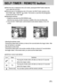 Page 3535
SELF-TIMER / REMOTE buttonWhen the menu is displayed on the LCD monitor, pressing the RIGHT button makes the
cursor shift to the sub menu.When the menu is not displayed on the LCD monitor, the RIGHT button operates as the
SELFTIMER (       ) / REMOTE (      ) button. This function is used when the photographer
would also like to be in the image.Selecting the self-timer
1. Rotate the mode dial to the RECORDING mode.
Note that only remote controller shooting is available in the voice recording mode.
2....