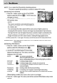 Page 4242+/- buttonSelecting an ISO Sensitivity
1. Press the +/- button, and the use the UP and DOWN
buttons to select the ISO icon(          ). The ISO menu bar
will appear as shown.
2. Use the LEFT and RIGHT buttons to select the desired
ISO sensitivity value.
- AUTO : 
The cameras sensitivity is automatically changed by
variables such as lighting value or subject brightness.
- 50, 100, 200, 400 : 
You can increase the shutter speed while the same amount of light is present, by
increasing the ISO sensitivity....