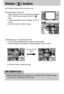 Page 6262
Delete (     ) button
This deletes images stored on the memory card.
Before deleting images from the camera, you should protect (p.67) or download images 
(p.106) to your computer that you wish to keep.
INFORMATION 
Deleting Images in Play Mode
1. Select an image that you want to delete by pressing the
LEFT / RIGHT button and press the DELETE (         )
button.
2. A message will display as shown alongside on the LCD
monitor.
3. Press the OK button to delete the image. 
DELETE ?
D DE
EL
L:
:O
OK
K
C...