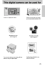 Page 99
This digital camera can be used for
Inserting images directly into any
electronic document.
Taking a favourite image and creating
your own personalized calendar with it.
You can even create your own unique gift wrap
paper by using your digital images.Creation of a digital photo album.
Recording your voice.
(refer to page 23)Recording a movie clip. 
(refer to page 24)
Downloaded From camera-usermanual.com Samsung Manuals 