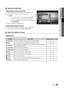 Page 2727English
04
Advanced Features
Playing the multiple files  ¦
Playing the selected video/music/photo files
1. Press the Yellow button in the file list to select the desired file.
2.  Repeat the above operation to select multiple files.
NOTE ✎
The ( xc) mark appears to the left of the selected files.
To cancel a selection, press the yellow button again.  x
To deselect all selected files, press the  xTOOLS button and select Deselect All.
3.  Press the �(Play) / ENTERE button.
Playing the video/music/photo...