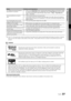 Page 3737English
05
Other Information
IssuesSolutions and Explanations
Your settings are lost after 30 minutes or every time the TV is turned off.If the TV is in the •	Store Demo mode, it will reset audio and picture settings every 30 minutes. Change the settings from Store Demo mode to Home Use mode in the Plug & Play (Initial setup) procedure. Press the SOURCE button to select TV mode, and go to MENU → Setup → Plug & Play (Initial setup) → ENTERE.
You have intermittent loss of audio or video.Check the cable...