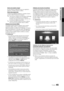 Page 9945Français
04Fonctions avancéesAlarme de réception d’appel
Si vous recevez un appel alors que vous regardez la 
télévision, la fenêtre d’alarme s’affiche.
Alarme des programmes
Lorsque vous regardez la télévision, la fenêtre d’alarme 
s’ouvre et affiche l’événement enregistré.
Vous pouvez configurer les paramètres d’affichage 
 
✎du contenu du programme sur le téléphone 
portable. Pour plus d’informations, reportez-vous 
au manuel du téléphone portable.
Certains caractères spéciaux peuvent s’afficher...