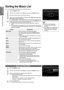 Page 48

English
Media Play - USB Device

Sorting the Music List
You can sort music files in the Music List by a particular standard.
1 Press the MEDIA.P button.           
2 Press the ◄ or ► button to select Music, then press the ENTERE button.   
3 Press the ▲ button to move to the Sort key Section.        
4 Press the ◄ or ► button to select a sorting standard. (Basic View, Title, Artist, Mood, Genre, Folder, Preference)The Music files are sorted according to the newly selected sorting stand\
ard....