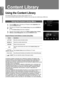 Page 66

English
Content Library

Content Library
Using the Content Library
The Content Library allows you to enjoy various content on your TV.
You can use the default content stored in the TV memory or you can enjoy new content using a USB device.
Using the Content Library Menu
1 Press the MENU button. Press the ▲ or ▼ button to select Application, then press the ENTERE button.
2 Press the ▲ or ▼ button to select Content Library, then press the ENTERE button.The Content Library main menu is...