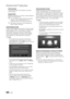 Page 5454English
Ad\fanced Features
\ball	Arrival	Alarm
I\f a call arrives w\yhile you are watching TV, the alarm 
window appears\b
Sche\fule	Alarm
While you are watching TV, the alarm window \yappears to 
display the registered event\b
 
✎You can con\figure viewing settings \for schedule 
contents on your mobile phones\b For the 
procedures, re\fer to the mobile phone manual\b
 
✎Some special characters may be displayed as 
blank or broken characters\b
Using	the	Me\fia	Function	
An alarm window app\years...