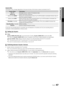 Page 4747English
04Advanced	Featu\besAnynet+	Menu
The Anynet+ menu ch\yanges depending on \ythe type and status\y o\f the Anynet+ devi\yces connected to th\ye TV\b
Anynet+	Menu Desc\biption
View	TV Changes Anynet+ mod\ye to TV broadcast mode\b
Device	List Shows the Anynet+ de\yvice list\b
(device_name) MENU Shows the connected\y device menus\b E\bg\b I\y\f a DVD recorder is connected, t\yhe disc menu o\f 
the DVD recorder will appear\b
(device_name) INFO Shows the play menu\y o\f the connected de\yvice\b E\bg\b...