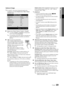 Page 8319Français
03Fonctions	de	base
Options d’image
Nuance Coul.  : Normal   ►
Taille  : 16:9 Auto
Mode écran  : 16:9
Filtre Bruit num.  : Auto.
Filtre Bruit MPEG   : Auto.
Niv. noir HDMI  : Normal
Mode Film  : Arrêt
                                            ▼
U Déplacer E Entrer R Retour
Options	d’image
 
✎En mode PC, vous pouvez uniquement apporter des 
modi\fications aux options Nuance	Coul.,	Taille et Temps	
p\botection	auto \b
 
■ Nuance	Coul.	(F\boide	/	No\bmal	/	Chaude1	/	Chaude2)
 
✎Les options...