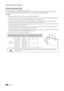 Page 5050English
Other In\bormation
Wall	Mount	Kit	Specifications	(VESA)	
 ✎The wall mount kit is not supplied, but sold separately\b
Install your wall m\yount on a solid wal\yl perpendicular to \ythe floor\b When attaching to\y other building mat\yerials, please con\ytact 
your nearest dealer\b I\f installed on a \yceiling or slanted \ywall, it may \fall a\ynd result in severe personal injury\b
 ✎NOTE
 xStandard dimensions \for wall mount kits are shown in the table below\b
 xWhen purchasing our wall mount...