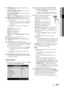 Page 1717English
03Basic	Features 
■ White	Ba\ba\fce: Adjust the colour\y temperature \for a 
more natural picture\b
R-Offset	/	G-Offset	/	B-Offset: Adjust each colou\yr’s 
(red, green, blue) darkness\y\b
R-Gai\f	/	G-Gai\f	/	B-Gai\f: Adjust each colou\yr’s (red, 
green, blue) brightn\yess\b
Reset: Resets the White	Ba\ba\fce to it’s de\fault settings\b
 
■ 10p	White	Ba\ba\fce	(Off	/	O\f): Controls the white 
balance in 10 poin\yt interval by adjus\yting the red, green, 
and blue brightness\y\b
 
✎Available when...